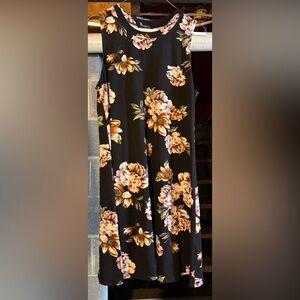 Sleeveless Flower Print Dress